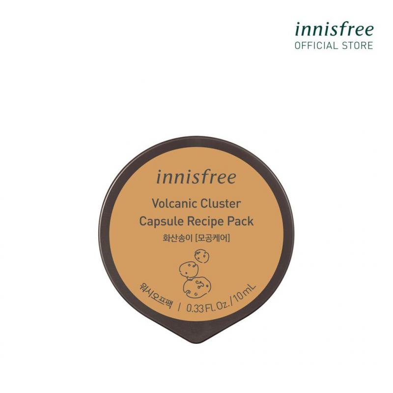 Mặt nạ rửa dạng hủ từ đá núi lửa innisfree Capsule Recipe Pack Volcanic Cluster 10ml