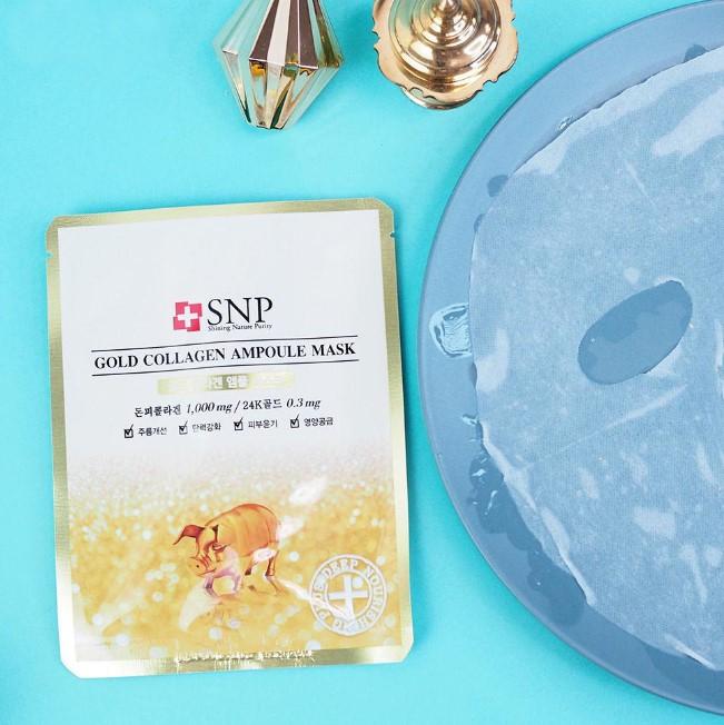 Mặt nạ SNP Gold Collagen Ampoule Mask