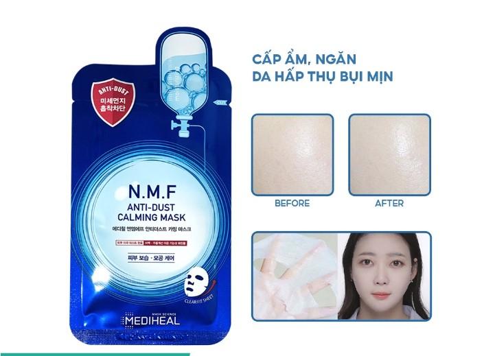 Mặt nạ thải độc, cấp nước và phục hồi da Mediheal N.M.F Anti-Dust Calming Mask