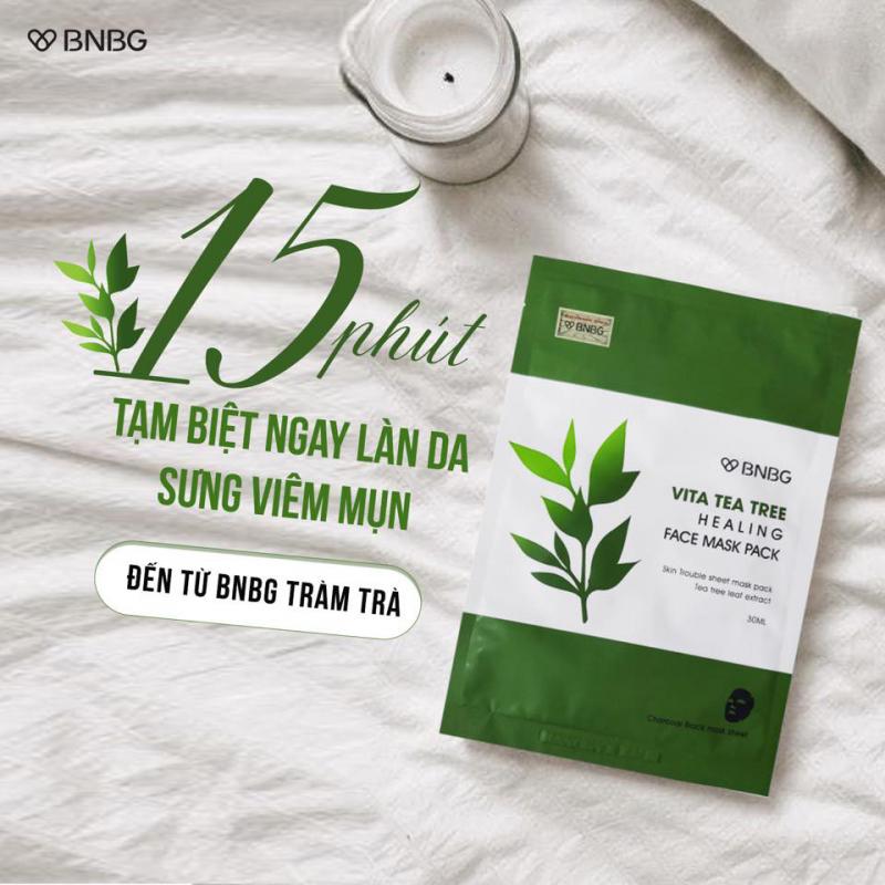 Mặt nạ thải đôc, giảm mụn chiết xuất tràm trà BNBG Vita Tea Tree Healing Face Mask Pack