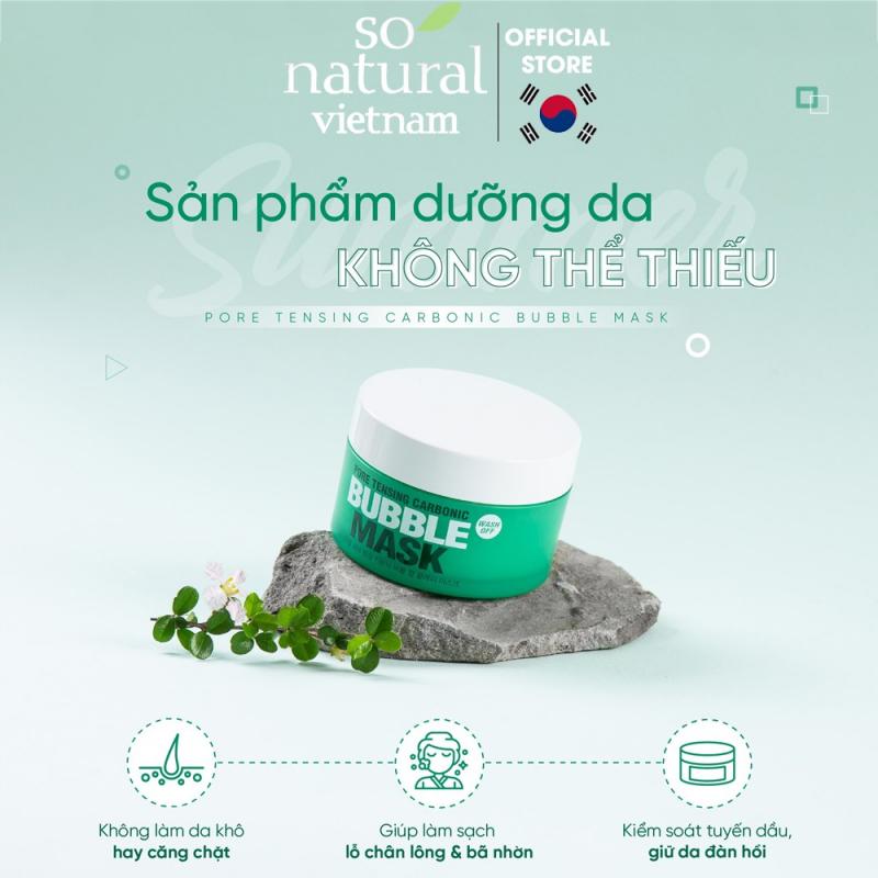 Mặt nạ thải độc So Natural Pore Tensing Carbonic Bubble Mask