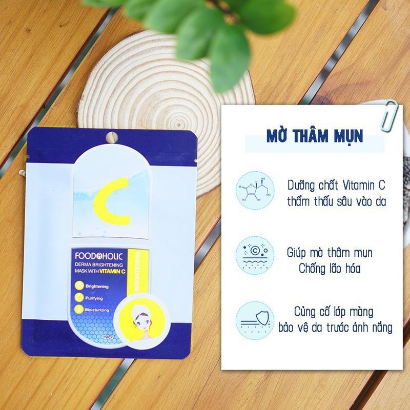 Mặt nạ tinh chất Vitamin C Foodaholic Derma Brightening Mask