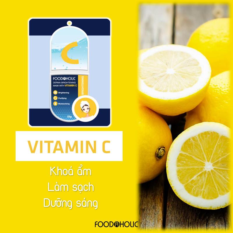 Mặt nạ tinh chất Vitamin C Foodaholic Derma Brightening Mask