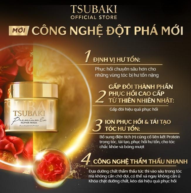 Mặt nạ tóc Tsubaki phục hồi tóc hư tổn