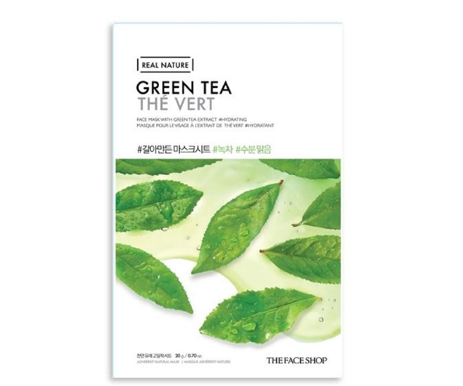 Mặt nạ trà xanh The Face Shop Real Nature Green Tea Face Mask.