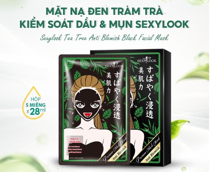 Mặt nạ tràm trà SexyLook kiểm soát dầu và mụn