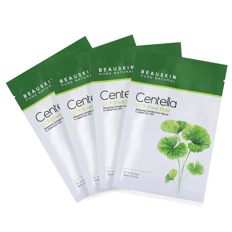 Mặt nạ trắng da, ngừa mụn, xóa thâm xạm trên da Cica Centella Sheet Mask Beauskin Hàn quốc