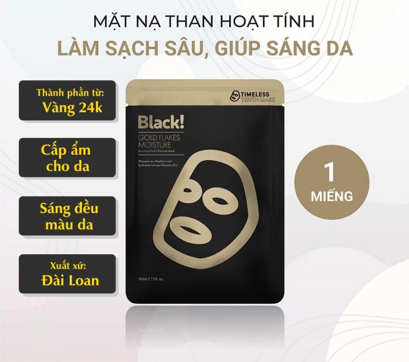 Mặt nạ vàng 24K than hoạt Timeless Truth Mask - Gold Flakes