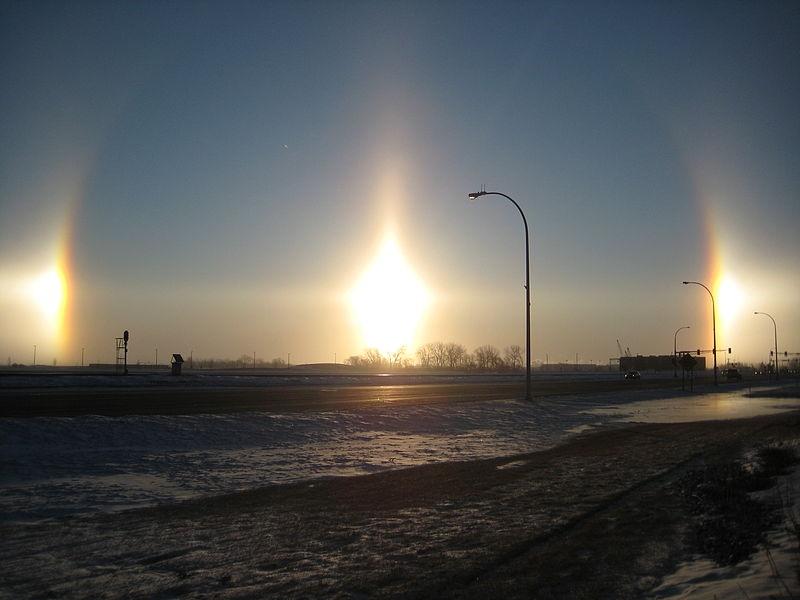 Mặt trời giả trên Fargo,Bắc Dakota,nước Mỹ
