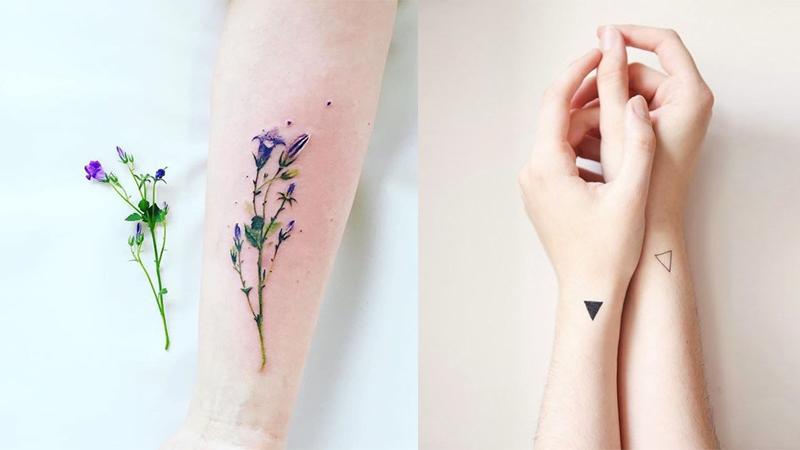 Hình xăm hoa oải hương  Notaati Tattoo
