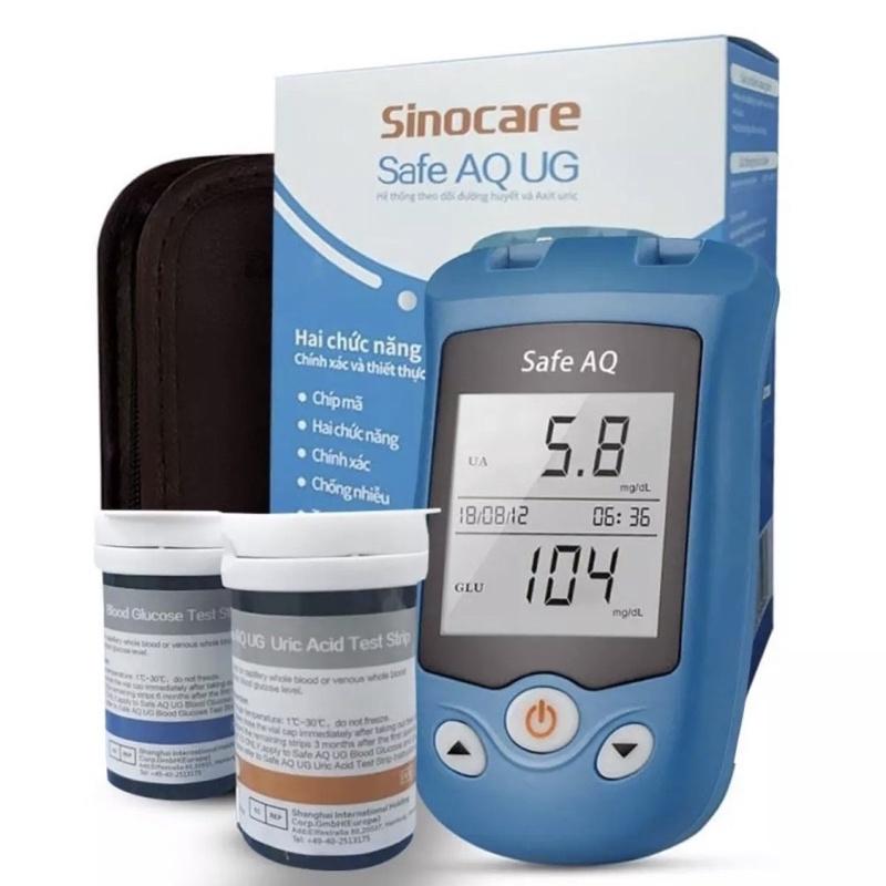 Máy đo đường huyết, Axit Uric 2 trong 1 Sinocare Safe AQ UG