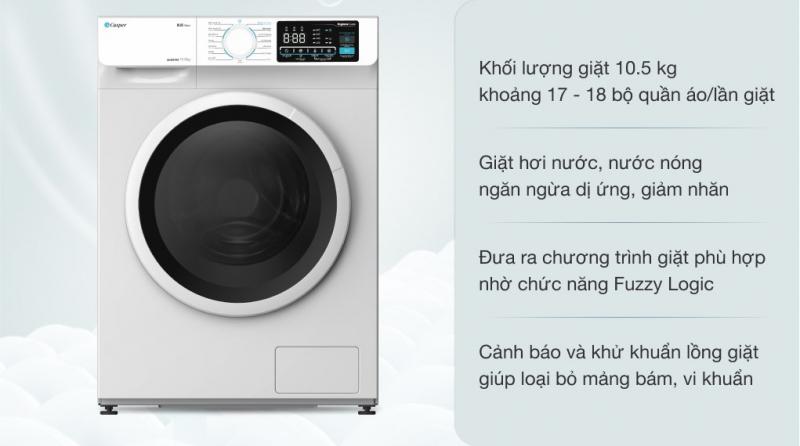 Máy giặt Casper Inverter 10.5 kg WF-105I140BWC