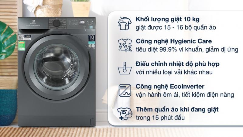 Máy giặt cửa ngang Electrolux 10kg UltimateCare 300 EWF1024M3SB