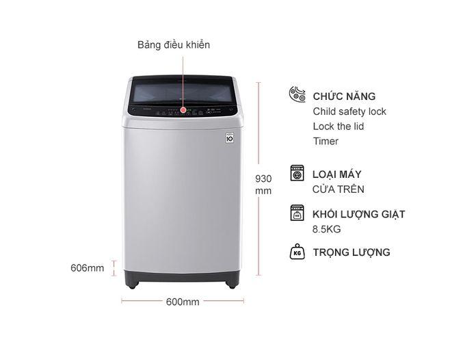 Máy giặt LG Inverter 8.5kg T2185VS2M