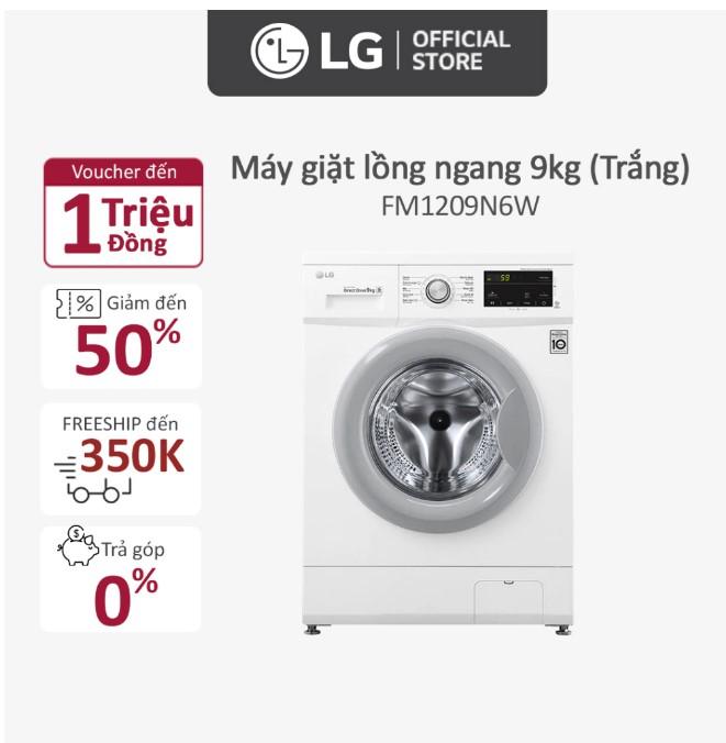 Máy giặt LG Inverter 9kg FM1209N6W