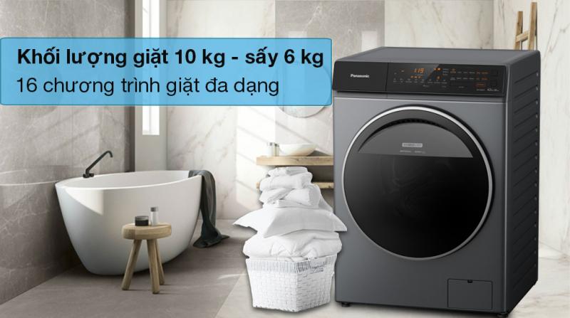 Máy giặt sấy cửa trước Panasonic 10 Kg NA-S106FR1BV