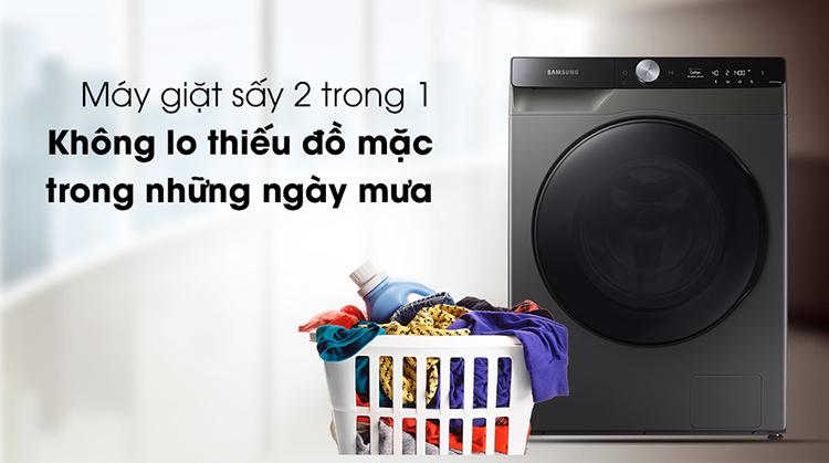 Máy giặt sấy Samsung AI Inverter 11kg WD11T734DBX/SV