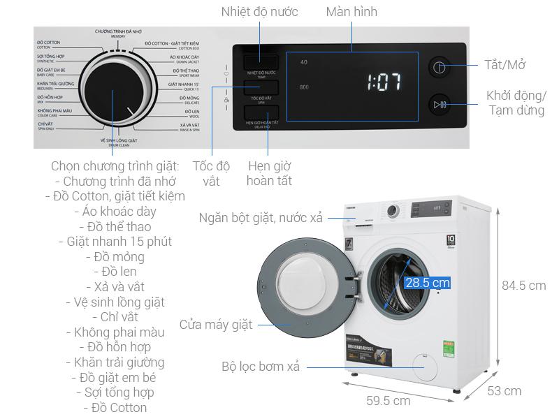 Máy giặt Toshiba Inverter 7,5Kg TW-BK85S2V WK