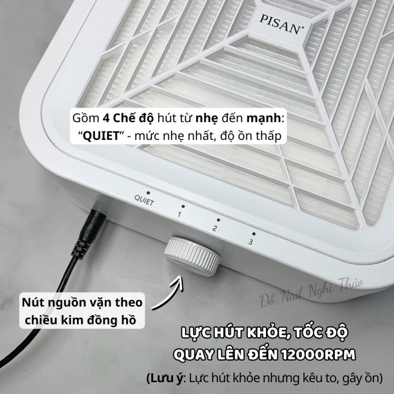 Máy hút bụi nail PISAN 120W không tích điện