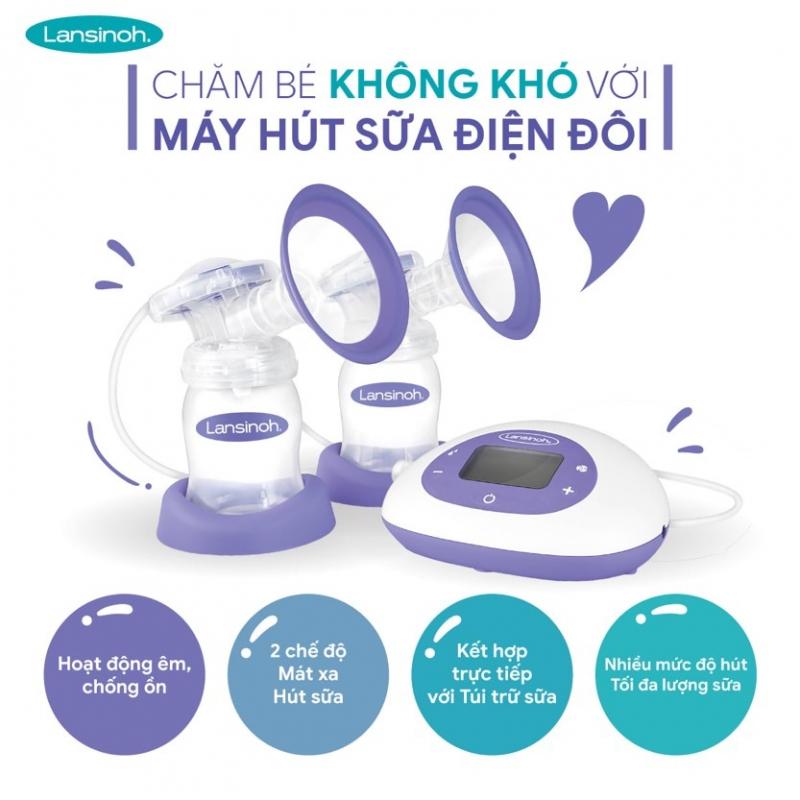 Máy hút sữa điện đôi Lansinoh – xuất xứ tại Mỹ