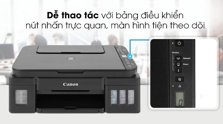 Máy In Phun Màu Canon đa năng in scan copy PIXMA G3010 Wifi