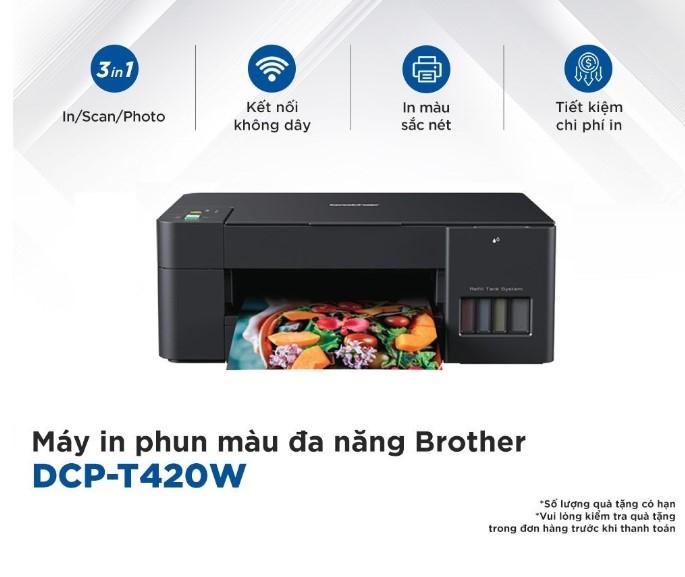 Máy in phun màu đa năng Brother DCP-T420W