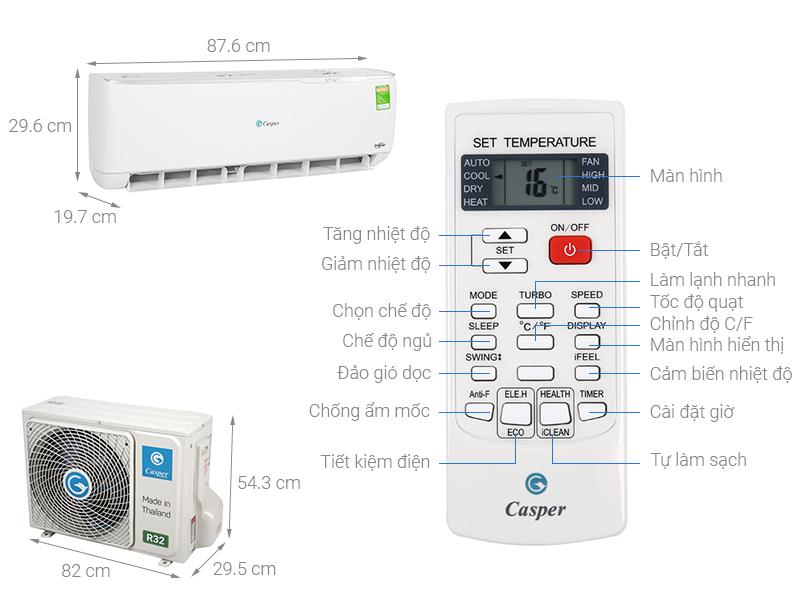 Máy lạnh Casper Inverter 1.5 HP GC-12TL32