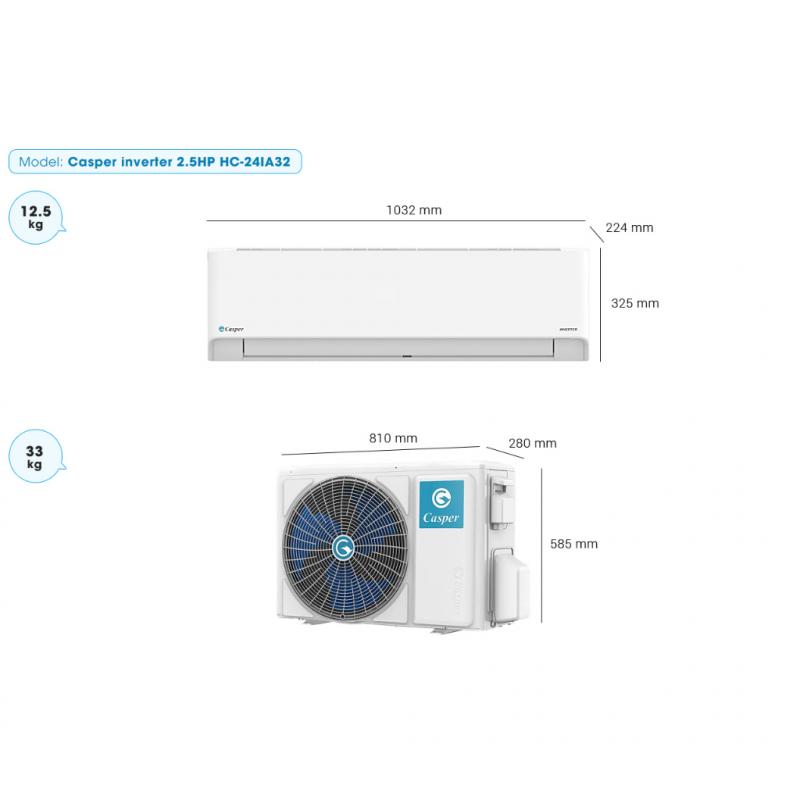 Máy lạnh Casper Inverter 2.5 HP HC-24IA32