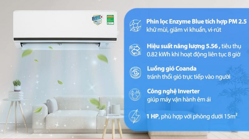 Máy lạnh Daikin Inverter 1 chiều FTKB25YVMV 1HP 9000BTU