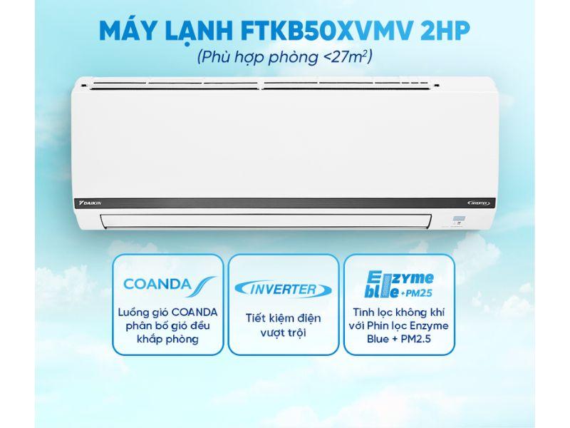 Máy lạnh Daikin Inverter 1 chiều FTKB50XVMV 2HP 18000BTU