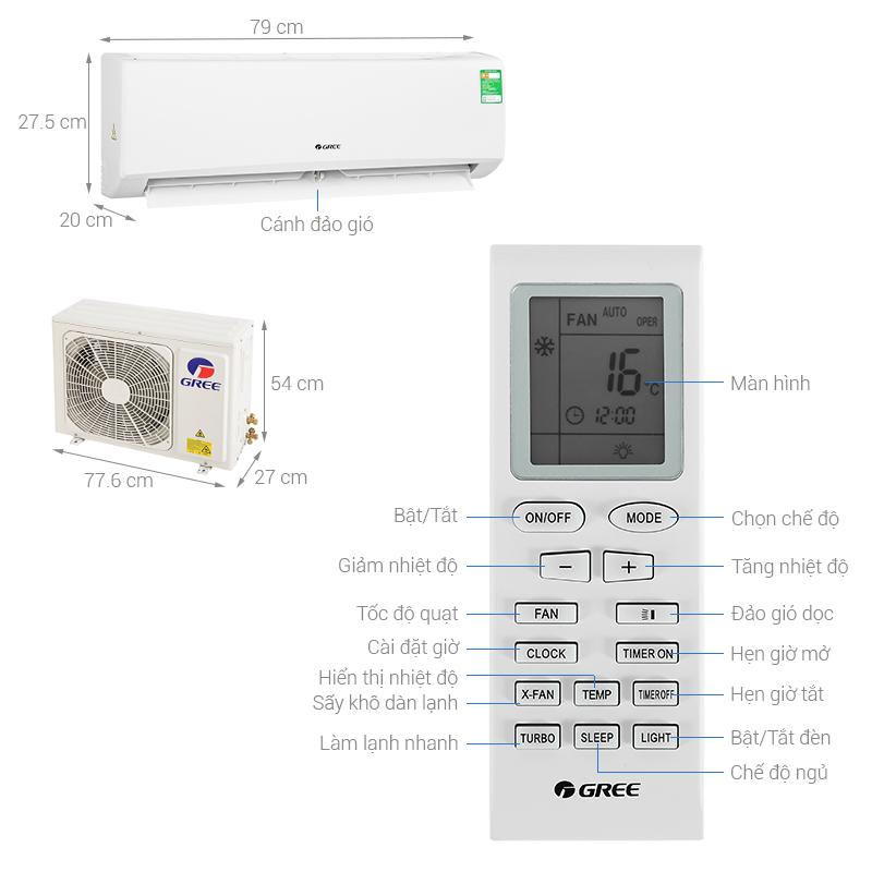 Máy lạnh Gree 1 HP GWC09KB-K6N0C4