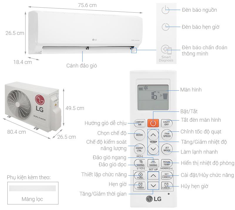 Máy lạnh LG Inverter 1 HP V10WIN