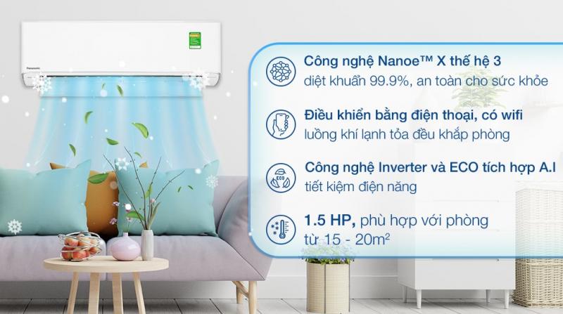 Máy lạnh Panasonic CU/CS-WPU12ZKH-8 1.5HP