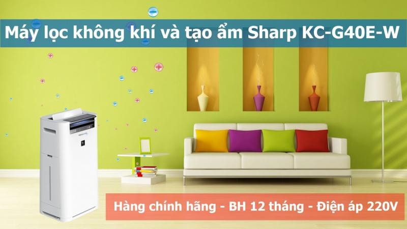 Máy lọc không khí và tạo ẩm Sharp KC-G40EV-W