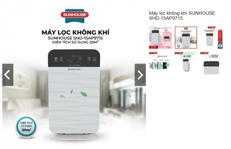 Máy lọc không khí SUNHOUSE SHD-15AP9715