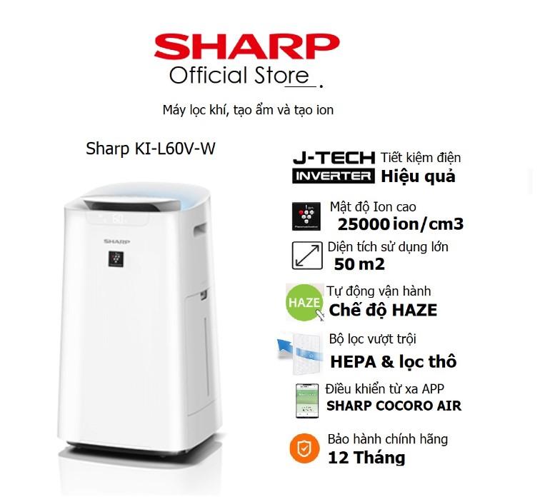 Máy lọc không khí và tạo ẩm Sharp KI-L60V-W