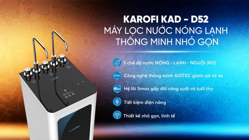 Máy lọc nước nóng lạnh Karofi 10 lõi KAD-D52