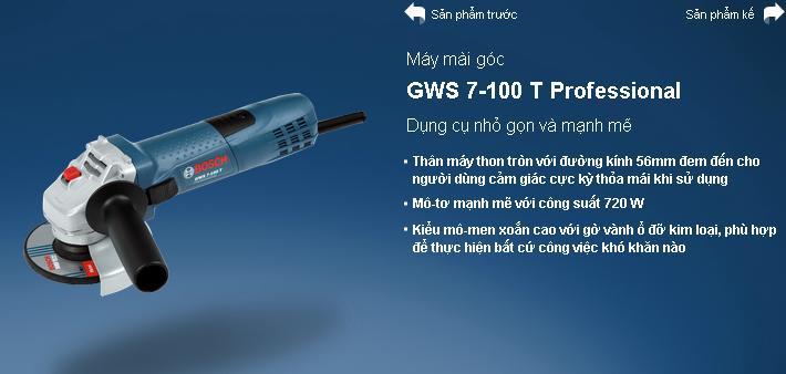 Máy mài góc Bosch GWS 7-100 T