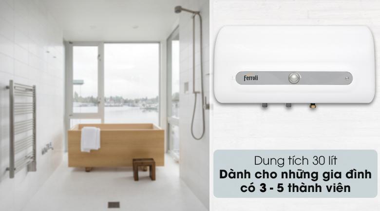 Máy nước nóng gián tiếp Ferroli 30 lít 2500W QQ Evo ME