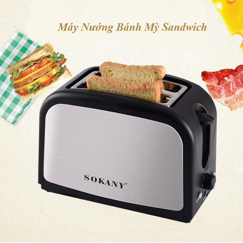 Máy nướng bánh mì tự nảy bánh công suất 800W Sokany 2 HJT-008s