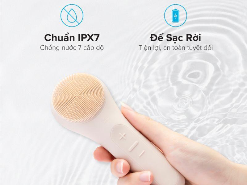 Máy rửa mặt Maxcare Max999 màu Be & Xám