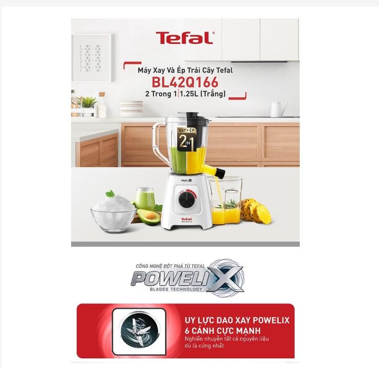 Máy xay sinh ép 2 trong 1 Tefal BL42Q166