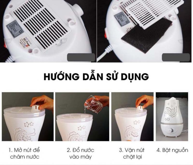 Máy xông tinh dầu siêu âm Hồ Điệp