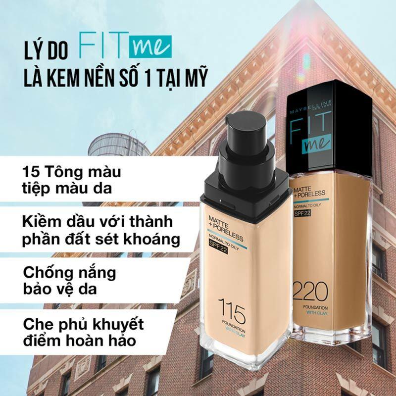 Maybelline Fit Me Matte Poreless Foundation SPF 22