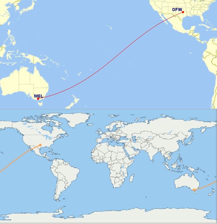 Từ Melbourne (MEL) đến Dallas (DFW)