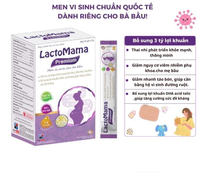 Men vi sinh cho bà bầu LactoMama Premium