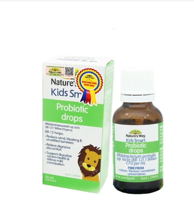 Men vi sinh dạng nước Nature's Way Kids Smart Probiotic Drops bổ sung lợi khuẩn (20ml)