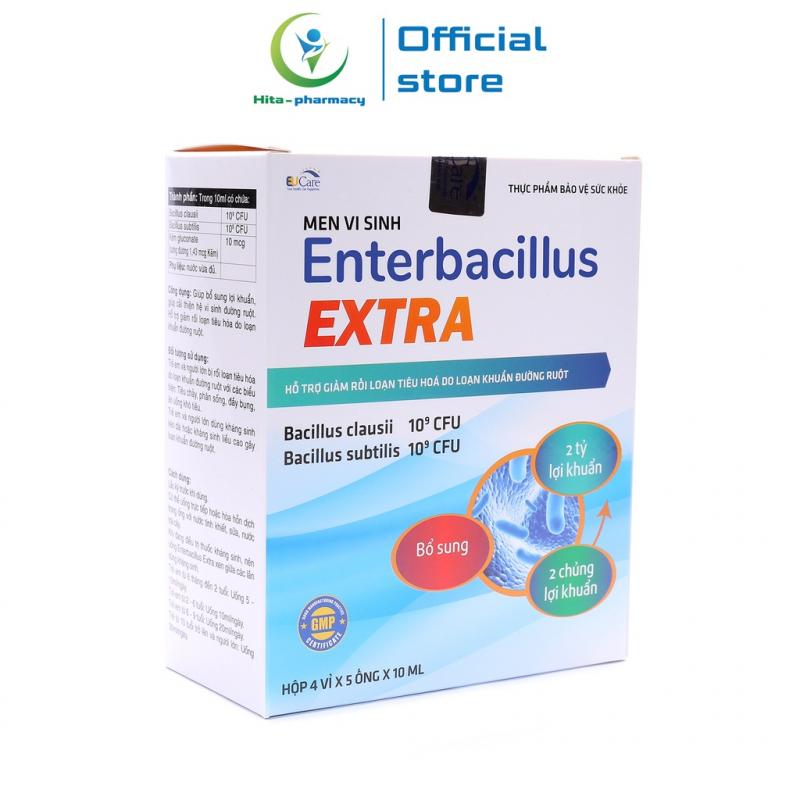 Men vi sinh Enterbacillus Extra dạng ống bổ sung 2 tỷ lợi khuẩn, giảm rối loạn tiêu hóa - 20 ống