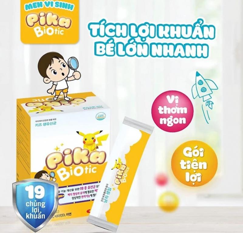 Men vi sinh Pika Biotic Hàn Quốc bổ sung lợi khuẩn, tăng cường hấp thu, ổn định tiêu hóa cho bé