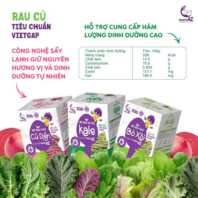 Mì Ăn Dặm Rau Củ Cao Cấp NutriAZ
